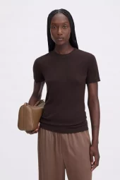 Lyocell Cashmere Tee : Brown