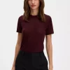 Lyocell Cashmere Tee : Dark Burgundy