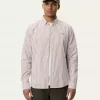 Light Oxford Striped shirt : Chocolate Truffel Red