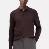 Knitted Polo Shirt : Dark Chocolate