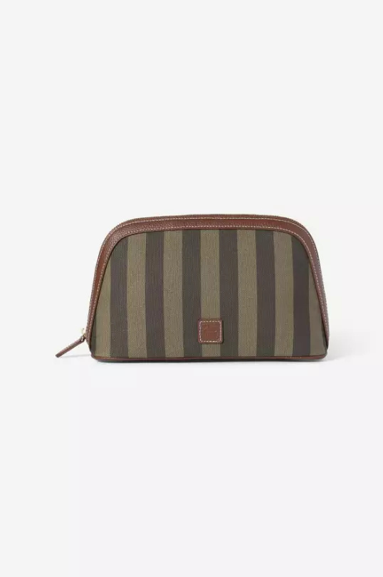 Cosmetic Pouch Large : Green Stripe