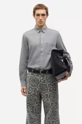 Saliam NJ Shirt : Grey Herringbone