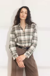 Joan Flannel Shirt : Green Check