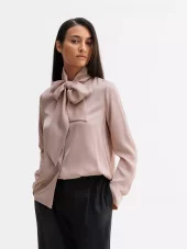 Miki Silk Blouse : Dusty Pink