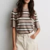 Vilna Knit SS O-Neck : Light Beige Mel.