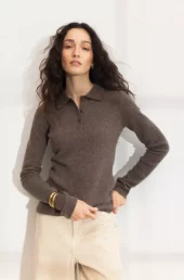 Jolanda Knit : Dark Taupe Melange