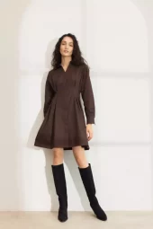 Emira Dress : Brown