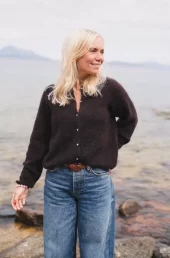 Raus Amalie Cardigan : Black Coffee
