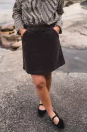 Raus Ella HW Skirt : Black Coffee