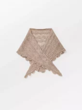 Opany Triangle Scarf : Melange Brown