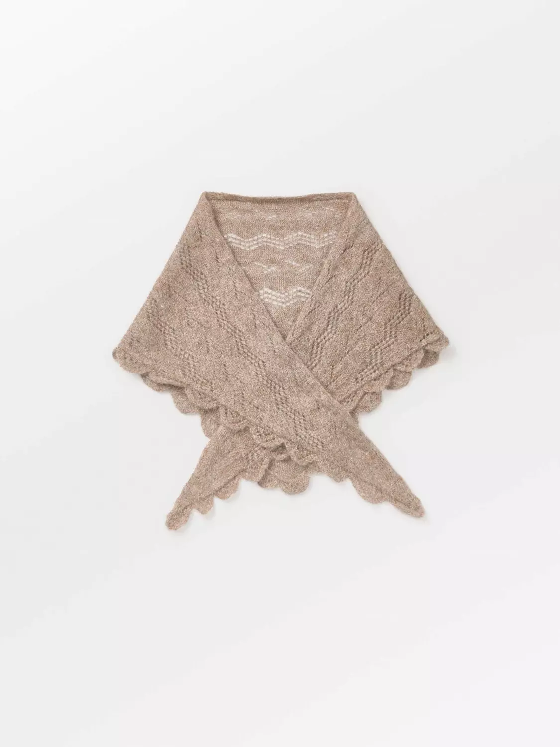 Opany Triangle Scarf : Melange Brown