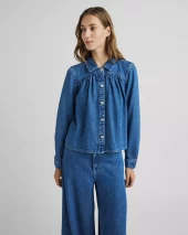 Msch Ago Rue Shirt : Mid Blue Wash