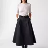 Anna Cotton Skirt : Black