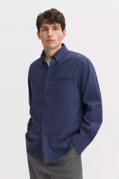 Zack Flannel Shirt : Navy