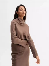 Ayumi Silk Blouse : Light Brown