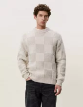 Check Knit : Eggnog White
