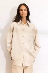 Alex Cord Shirt : Greige