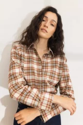Joan Flannel Shirt : Red Check