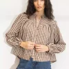 Bellier Blouse : Brown Check