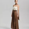 Eleanor Wrap Skirt : Ombre Brown