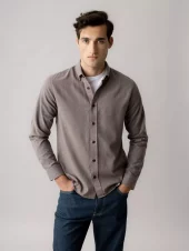 Mmg Marco Flannel Shirt : Chocolate Brown Mel.