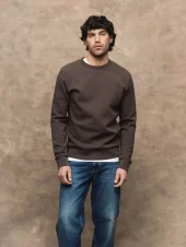 Mmg Abel Crew Neck Sweat : Chocolate Brown Mel.