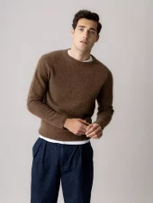 Mmg Carlos Crew Neck Knit : Chocolate Brown Mel.