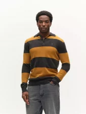 Worren Polo Stripes Aico LS Knit : Yellow Stripes
