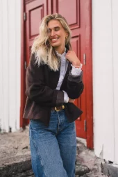 Raus Aslaug Jacket : Blk Coffee Mel