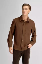 Orazio Wool Shirt : Dark Toffee