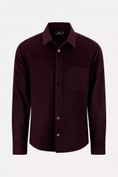 Orazio Wool Shirt : Dark Burgundy