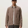 Wool Overshirt : Dark Sand Melange