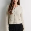 Andrea Knit Structure Cardigan : Birch