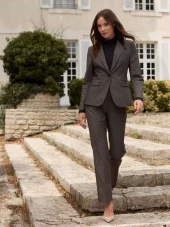 High Waist Trousers : Brown