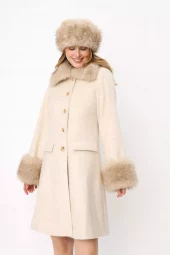 Kaja Cras Coat : Light Beige