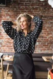 Raus Trine Shirt AOP : Black Dot