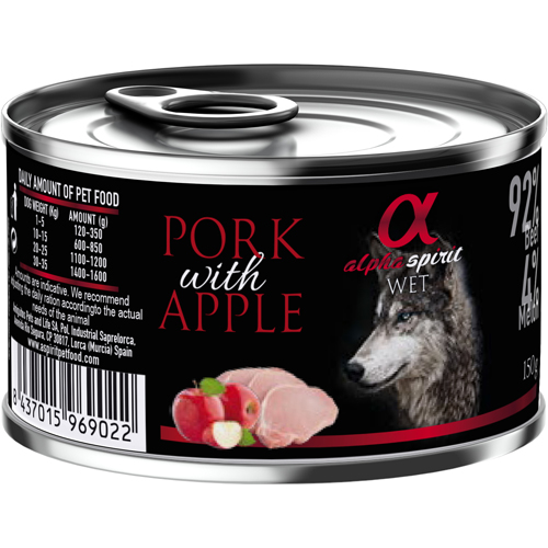 Alpha Spirit Patè Pork&Apple 150g