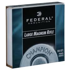 Federal Large Rifle Magnum #215 tennhetter, 100 pakning