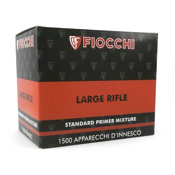 Fiocchi Large Rifle tennhetter, 150 pakning