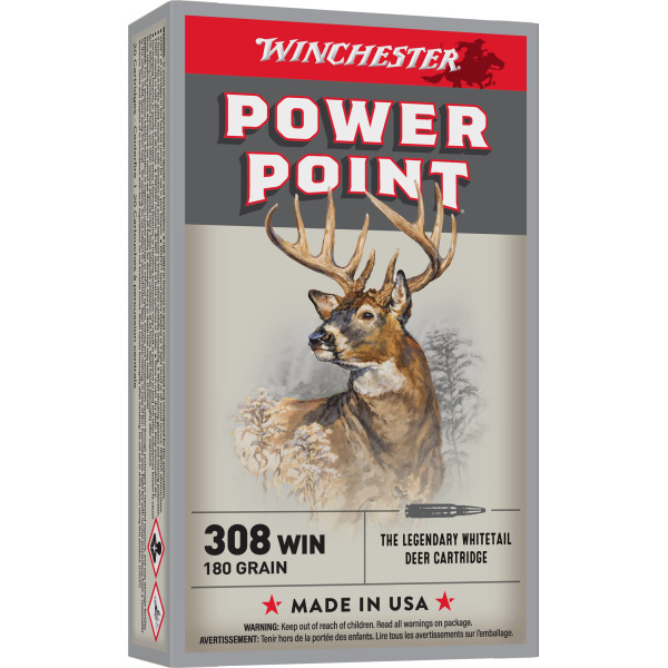Winchester 180 gr. Power Point  .30 kal. (.308), 100 pk.
