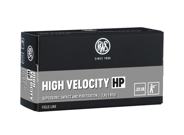 RWS 22LR High Velocity HP 40g grains/2,6g