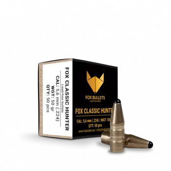 Fox 50 gr. Classic Hunter 22 kal (.224) 10 pk. VAREPRØVE