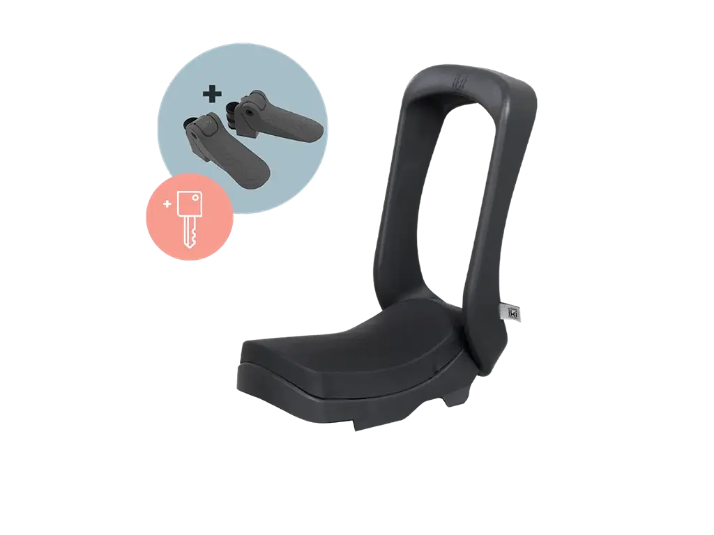 URBAN IKI Child seat Junior bike seat Bincho Black/Bincho Black 5-10 years (max 35 kg)