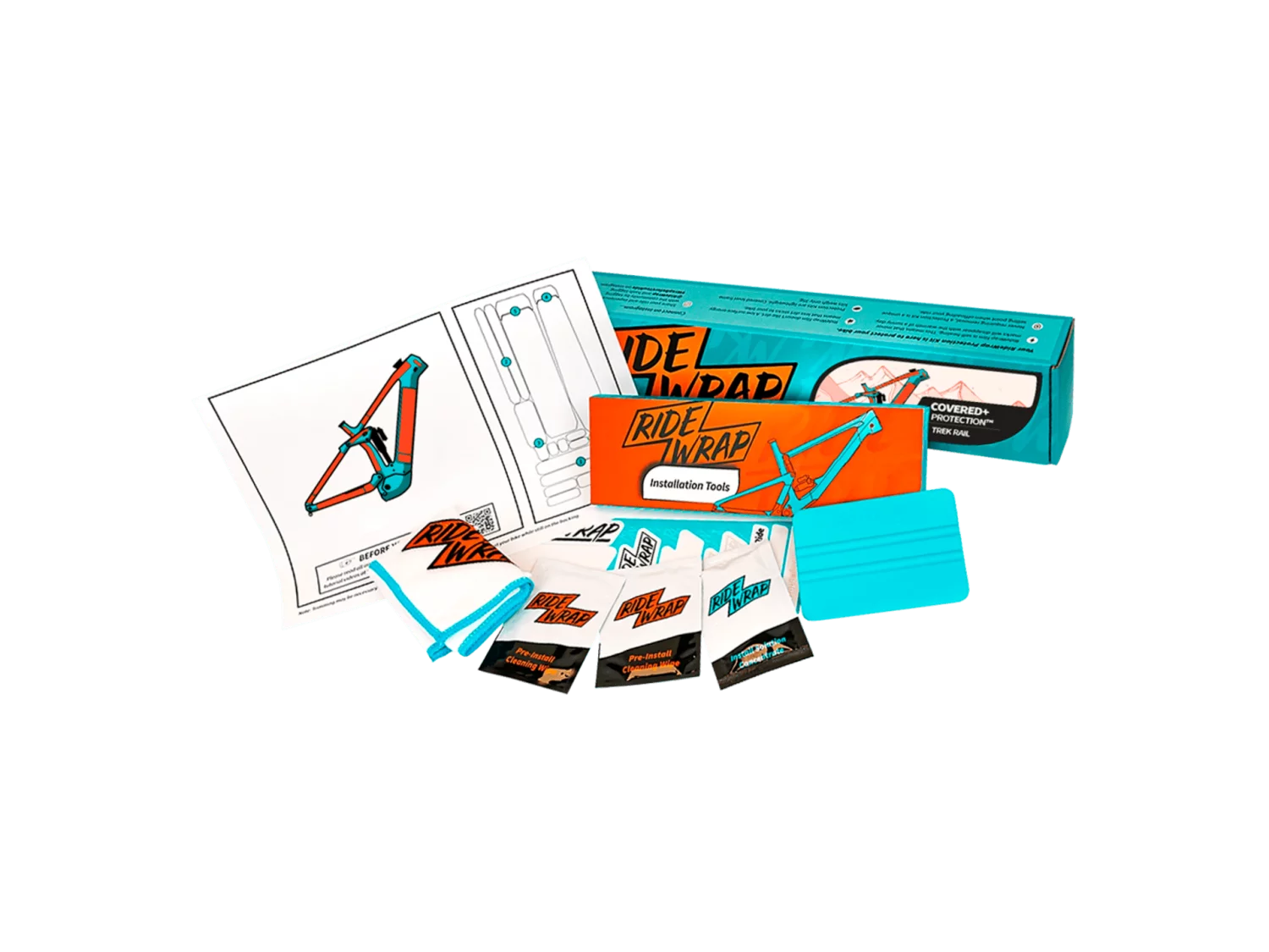 RideWrap Gloss Covered Frame Protection Kit designed for 2022-2025 Trek Rail