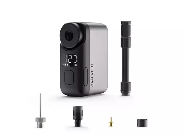 Topump TB2 Pro Elektrisk Minipumpe LED-Display, 120psi/8.3bar, 130g, 450mAh