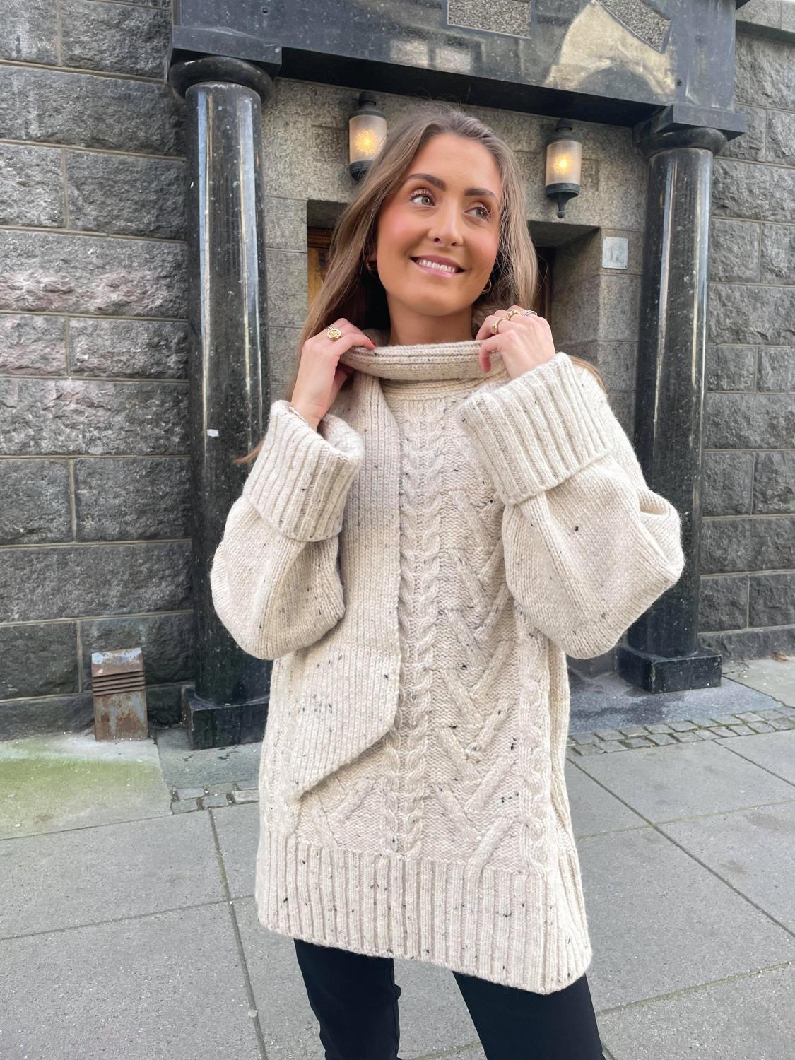 Ganni, Cable Knit Oversized Pullover