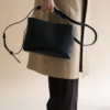 Flattered, Hedda Midi Handbag Black Leather