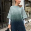Cathrine H, Graded Mohair Poncho