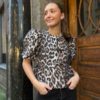 GANNI, 3D Jacquard Peplum Blouse