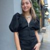 GANNI, organza v-neck blouse